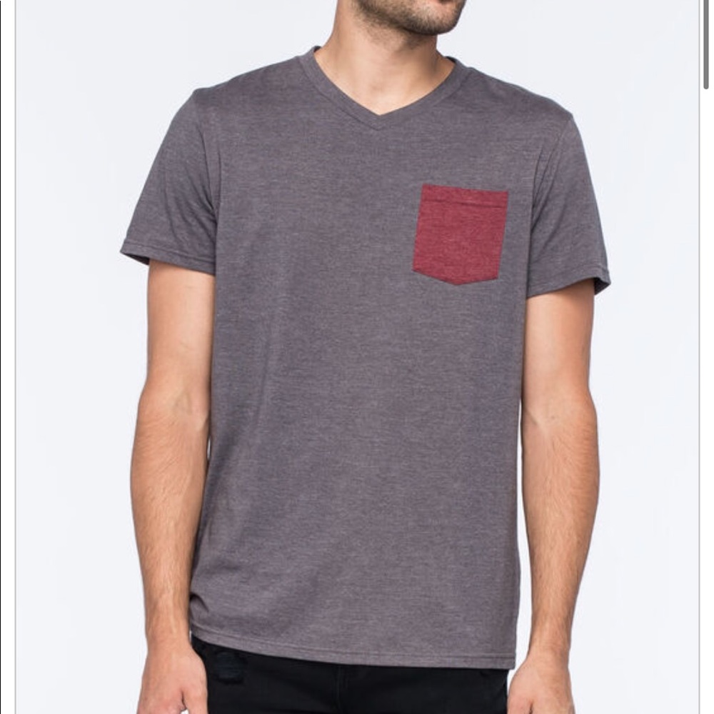 *2 shirts* Blue crown size sm pocket tees.
